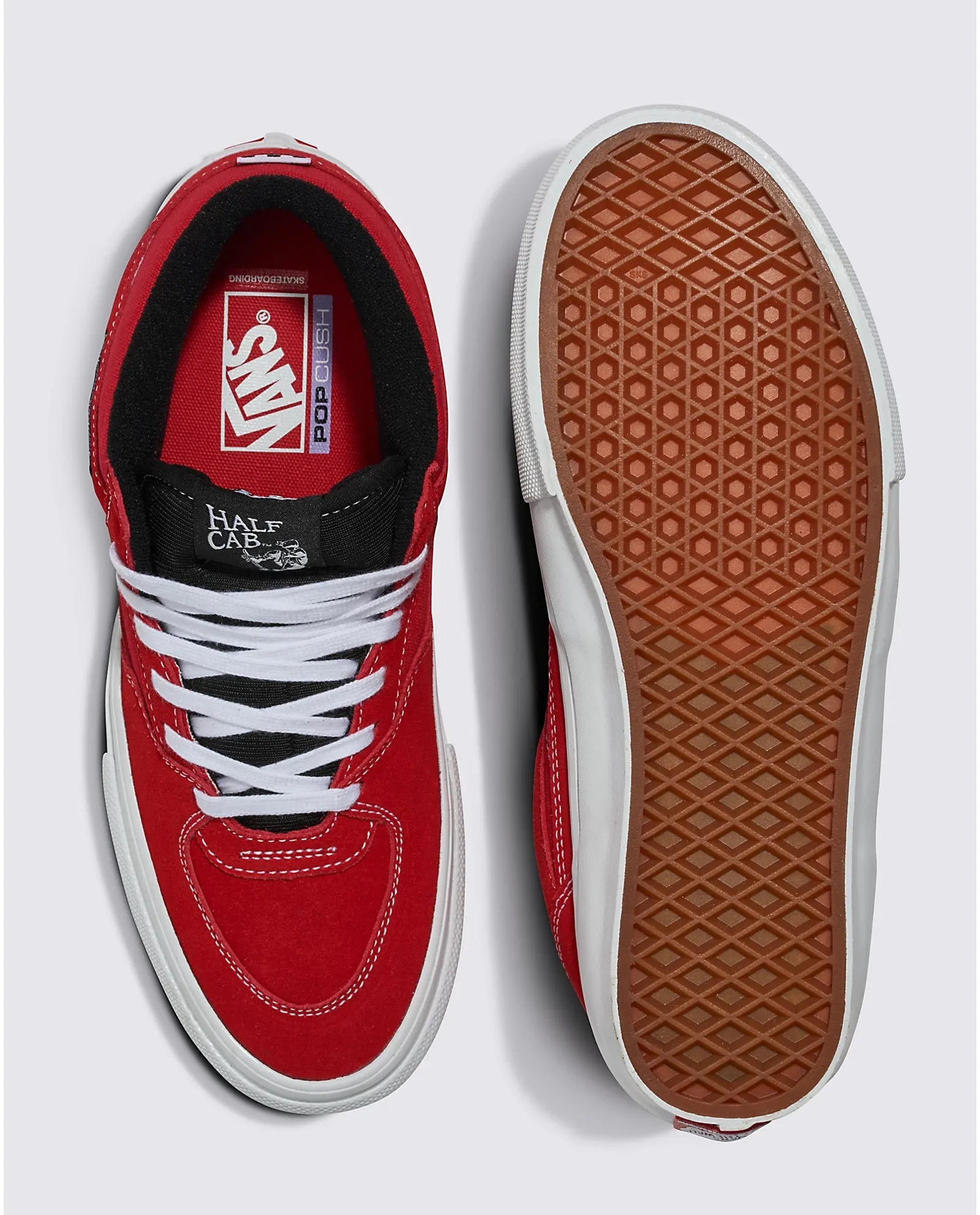 VANS Skate Half Cab Shoes Red/White