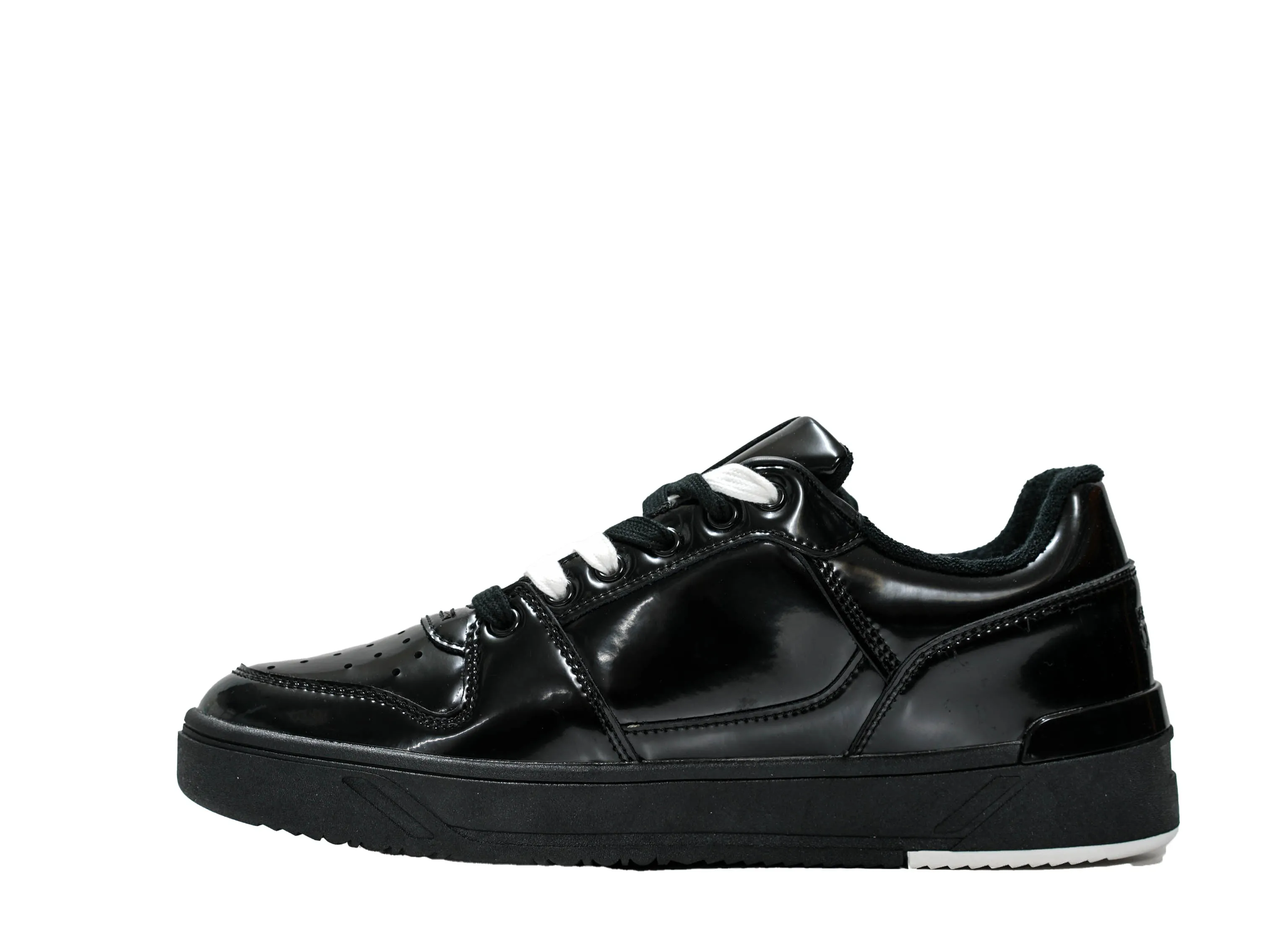 Versace Jeans Men's Polished Black Sneaker 74YA3SJ5 30% OFF
