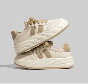 Women's Beige Casual Canvas Sneakers (In Stock)