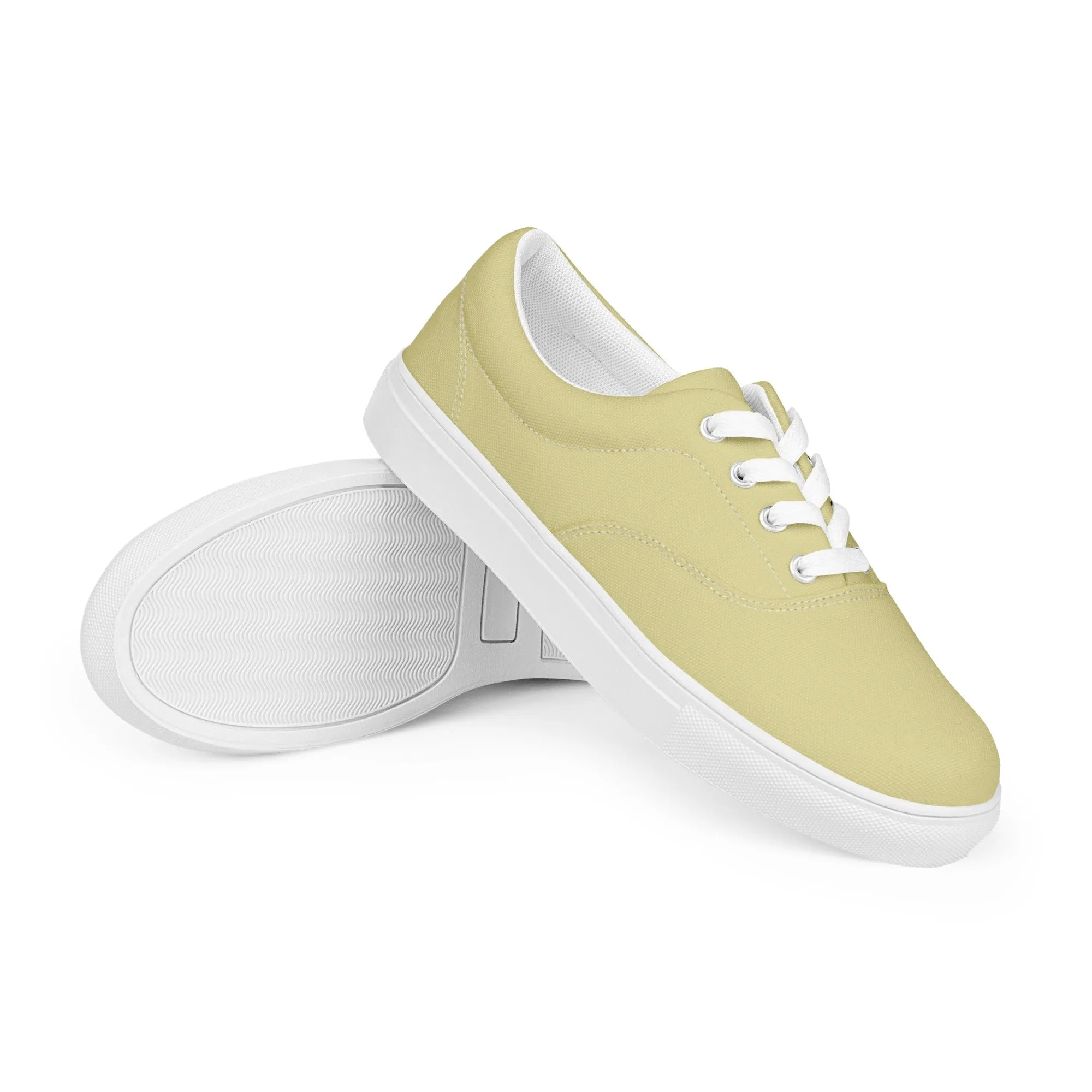 Women’s Beige Sand lace-up canvas shoes