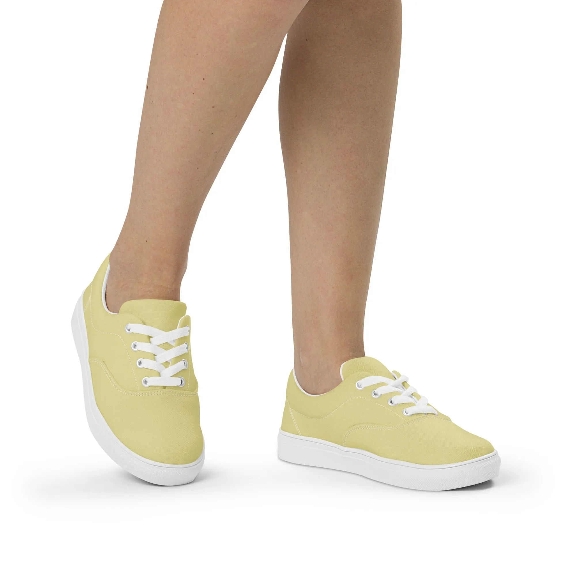 Women’s Beige Sand lace-up canvas shoes