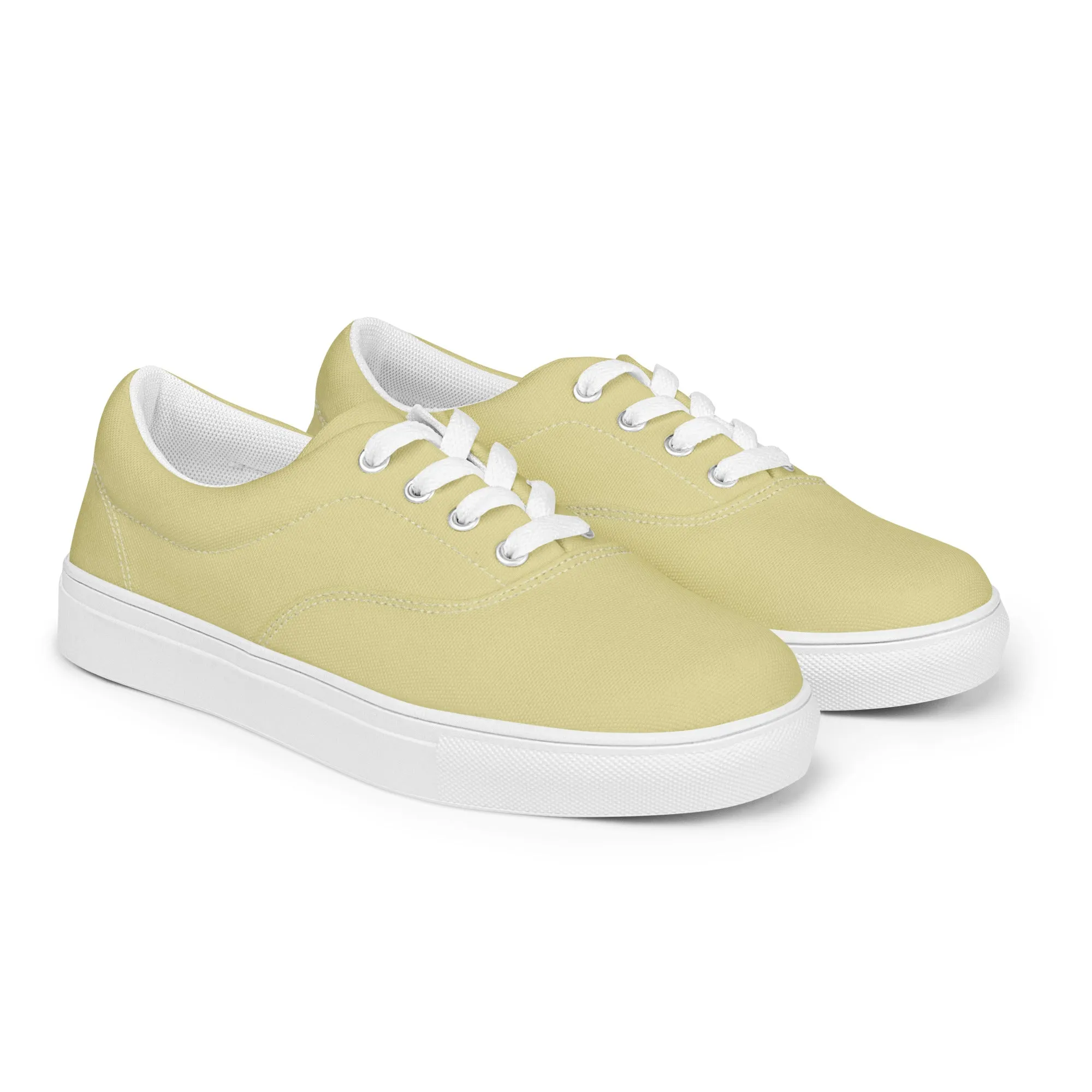 Women’s Beige Sand lace-up canvas shoes
