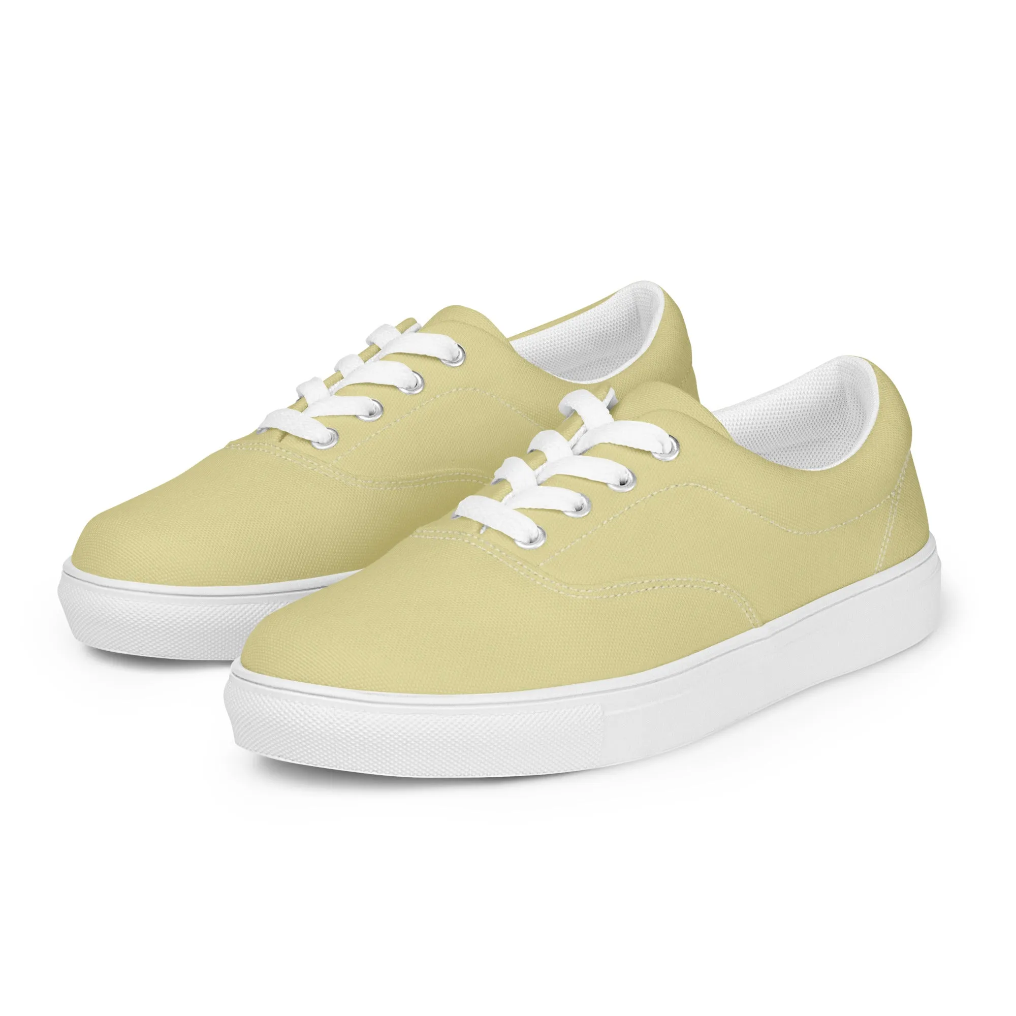 Women’s Beige Sand lace-up canvas shoes