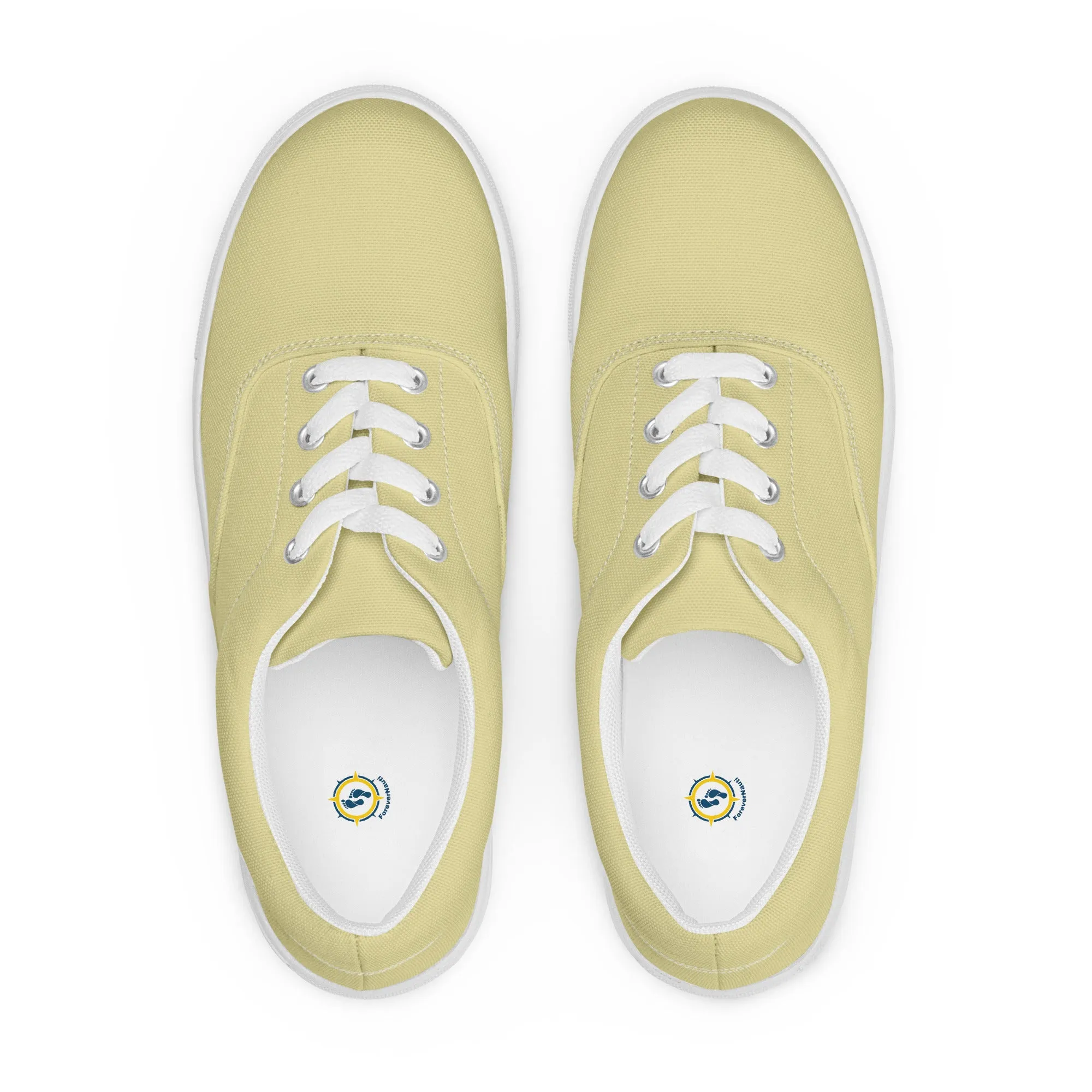 Women’s Beige Sand lace-up canvas shoes