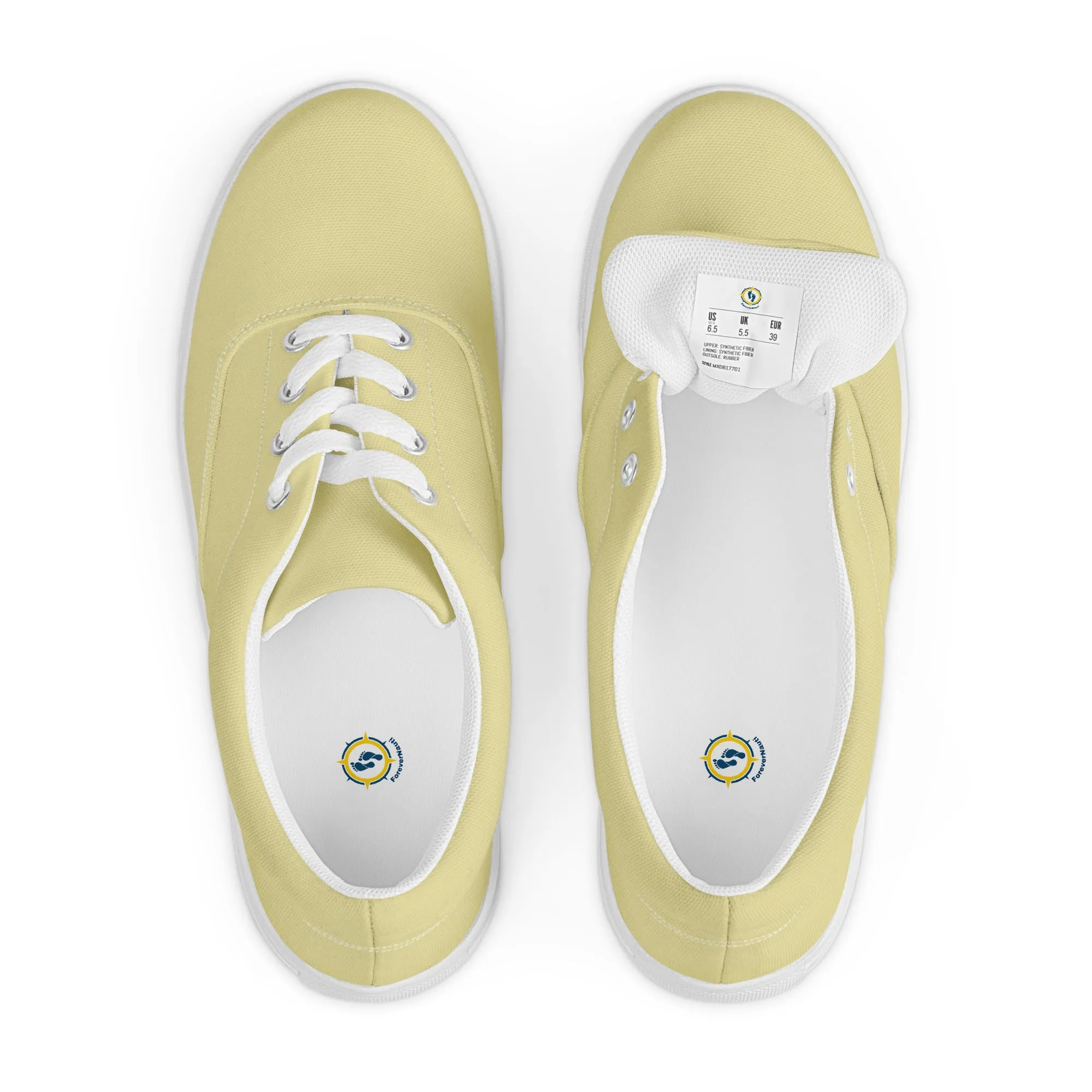 Women’s Beige Sand lace-up canvas shoes