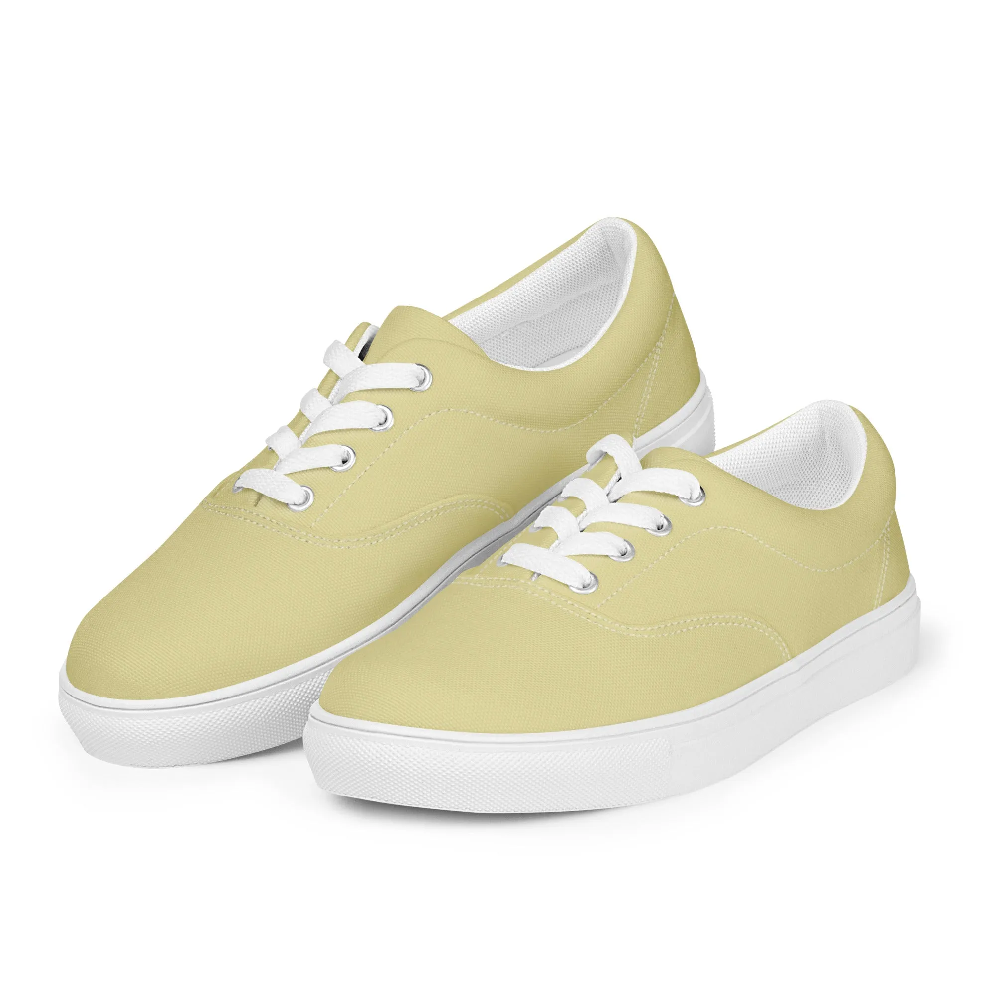 Women’s Beige Sand lace-up canvas shoes