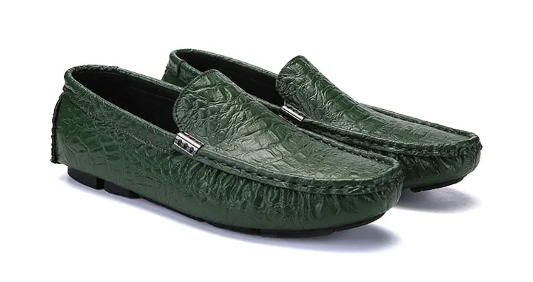 Yeknu New Men Genuine Leather Shoes Fashion Casual Men Shoes Slip On Men Loafers Breathable Male Casual Leather Shoes